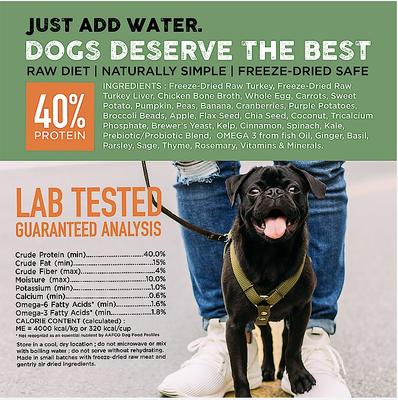 Show full view: Nature's Diet Fresh Turkey Simply Raw Freeze-Dried Dog Food, 3-lb bag slide 7 of 10