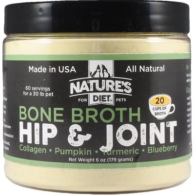 Nature's Diet Nature's Diet Hip & Joint Bone Broth Dry Dog & Cat Food Topping, 6-oz jar