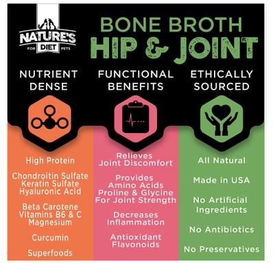 Show full view: Nature's Diet Hip & Joint Bone Broth Dry Dog & Cat Food Topping, 6-oz jar slide 5 of 10