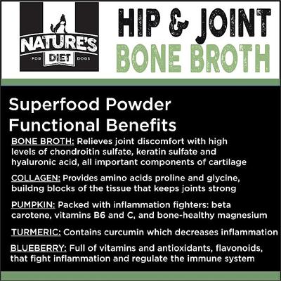 Show full view: Nature's Diet Hip & Joint Bone Broth Dry Dog & Cat Food Topping, 6-oz jar slide 8 of 10