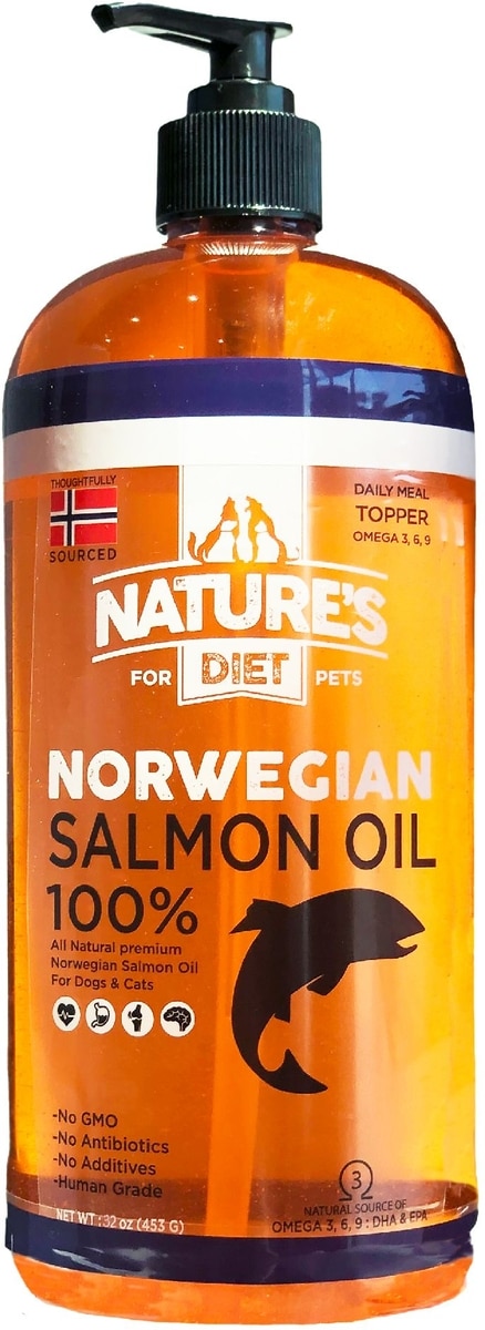 NATURE'S DIET Norwegian Salmon Oil Natural Omega-3 Liquid Skin