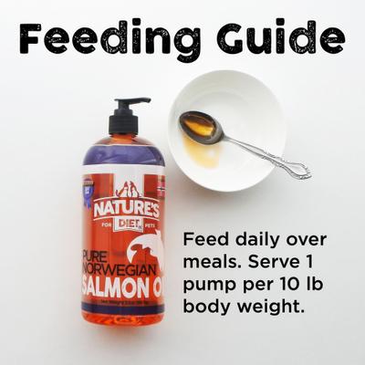 Show full view: Nature's Diet Norwegian Salmon Oil Natural Omega-3 Liquid Skin & Coat Supplement for Dogs & Cats, 32-fl oz bottle slide 7 of 9