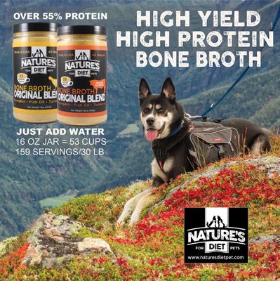 Show full view: Nature's Diet Original Blend Chicken Bone Broth Dry Dog & Cat Food Topping, 16-oz jar slide 6 of 10