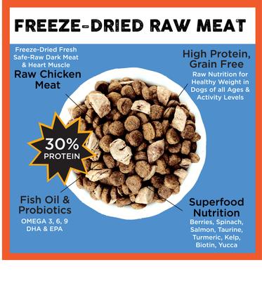 Show full view: Nature's Diet Raw Mix Kibble Chicken Liver Inclusions Freeze-Dried Dog Food, 5-lb bag slide 4 of 10