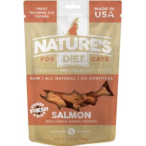 Nature's Diet Salmon Raw Freeze-Dried Cat Treats, 1-oz pouch