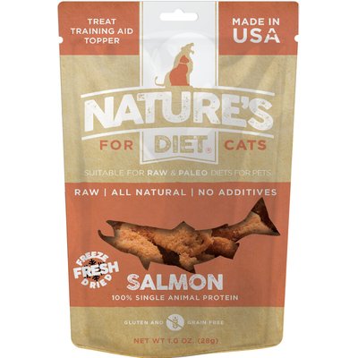 Nature's Diet Nature's Diet Salmon Raw Freeze-Dried Cat Treats, 1-oz pouch