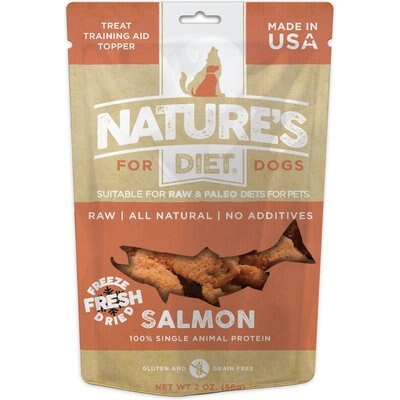 Nature's Diet Nature's Diet Salmon Raw Freeze-Dried Dog Treats, 2-oz pouch