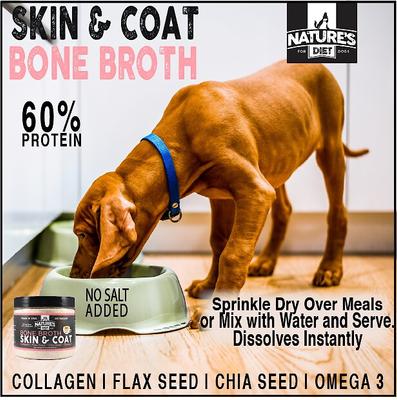 Show full view: Nature's Diet Skin & Coat Bone Broth Dry Dog & Cat Food Topping, 6-oz jar slide 3 of 10