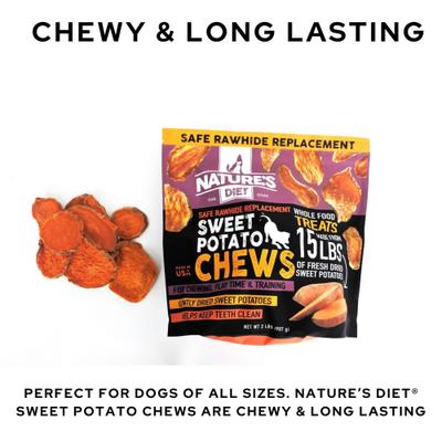 Show full view: Nature's Diet Sweet Potato Fruits & Vegetables Grain-Free Adult Dehydrated Dog Treats, 2-lb bag slide 7 of 9