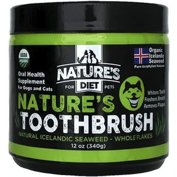 Nature's Diet Toothbrush Systemic Plaque Remover Dry Dog Food Topping