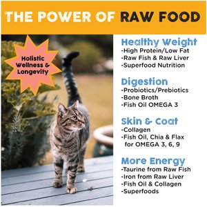 Nature's Diet Ultimate Raw Duck Liver Coated Kibble with Whitefish Filet Inclusions Freeze-Dried Cat Food, 5-lb bag