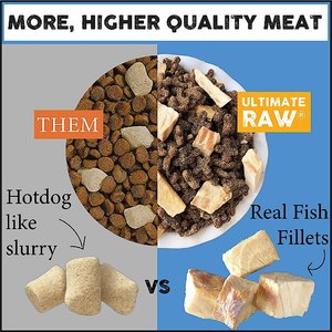 Nature's Diet Ultimate Raw Duck Liver Coated Kibble with Whitefish Filet Inclusions Freeze-Dried Cat Food, 5-lb bag