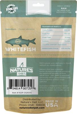 Show full view: Nature's Diet Whitefish Raw Freeze-Dried Cat Treats, 1-oz pouch slide 3 of 9