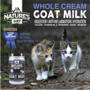 Nature's Diet Whole Cream Goat Milk Wet Dog & Cat Food Topping, 16-oz jar