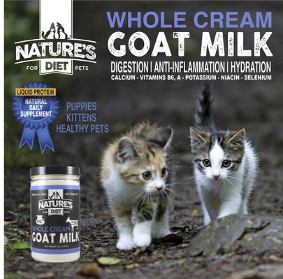 Show full view: Nature's Diet Whole Cream Goat Milk Wet Dog & Cat Food Topping, 16-oz jar slide 7 of 9