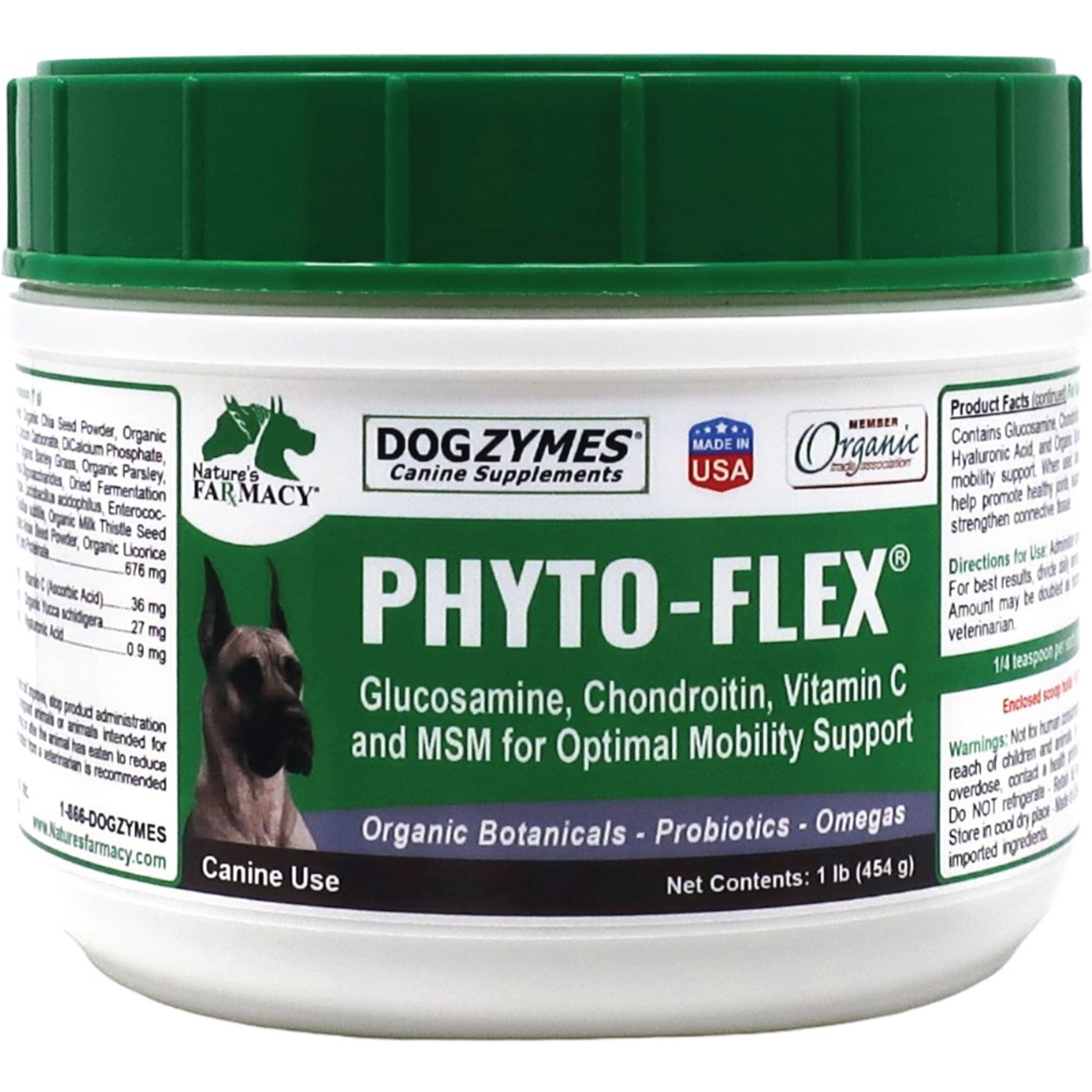 Nature's Farmacy Dogzymes Phyto Flex Dog Supplement, 1-lb jar