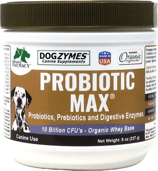 NATURE'S FARMACY Dogzymes Probiotic Max Dog Supplement, 8-oz jar ...
