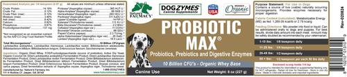 Show full view: Nature's Farmacy Dogzymes Probiotic Max Dog Supplement, 8-oz jar slide 5 of 6