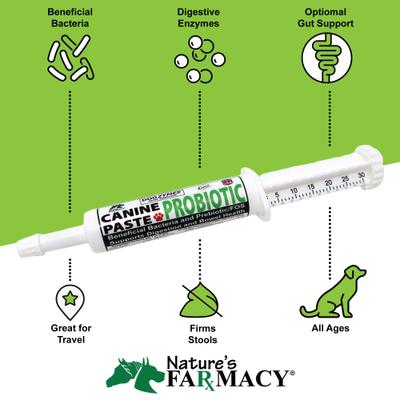 Show full view: Nature's Farmacy Dogzymes Probiotic Paste Dog Supplement, 30-cc syringe slide 3 of 8