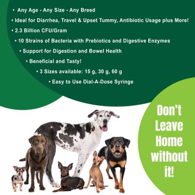 Show full view: Nature's Farmacy Dogzymes Probiotic Paste Dog Supplement, 30-cc syringe slide 4 of 8