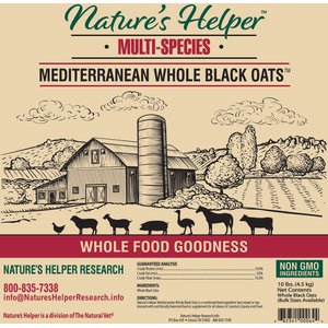 Nature's Helper Mediterranean Multi-Species Non-GMO Whole Black Oats, 10-lb bag