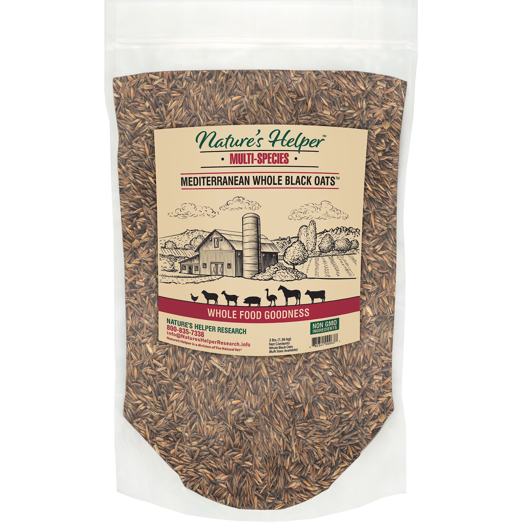 Nature's Helper Mediterranean Multi-Species Non-GMO Whole Black Oats, 3-lb bag