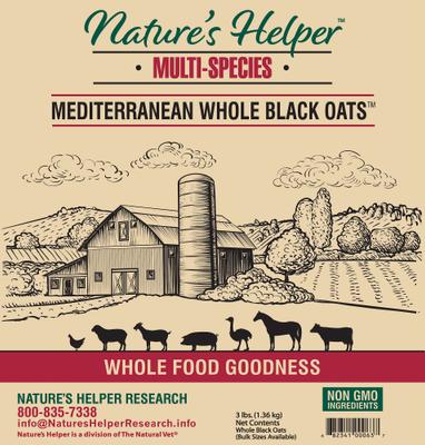 Show full view: Nature's Helper Mediterranean Multi-Species Non-GMO Whole Black Oats, 3-lb bag slide 2 of 4