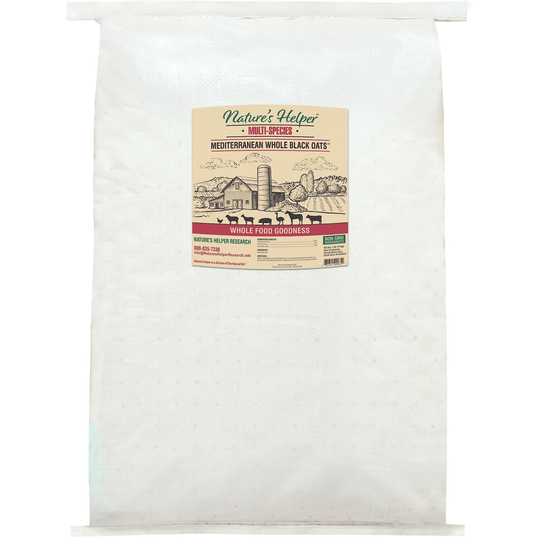 Nature's Helper Mediterranean Multi-Species Non-GMO Whole Black Oats, 40-lb. bag