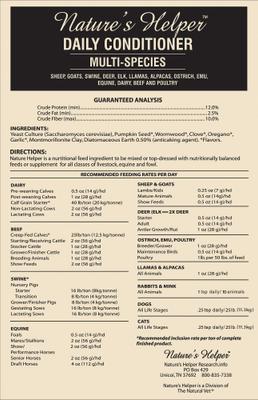 Show full view: Nature's Helper Multi-Species Daily Conditioner Pellets, 12-lb bag slide 3 of 3