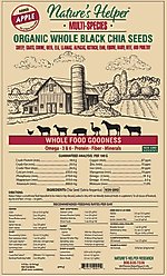 Nature's Helper Multi-Species Organic Whole Black Chia Seeds with Apple Flavor, 4.5-lb bag slide 2 of 2