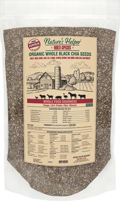 Show full view: Nature's Helper Multi-Species Organic Whole Black Chia Seeds with Pumpkin Flavor, 4.5-lb bag slide 1 of 3