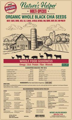 Show full view: Nature's Helper Organic Chia Seeds Goat Feed, 4.5-lb bag slide 2 of 2