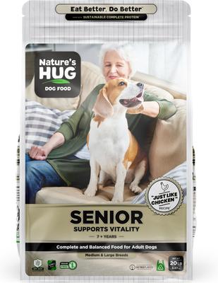 Show full view: Nature's HUG Non-GMO Grain-Free Supports Vitality Senior Medium & Large Breed Dry Dog Food, 20-lb bag slide 1 of 4
