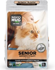 Nature's HUG Non-GMO Grain-Free Senior Supports Vitality Senior Dry Cat Food, 4-lb bag