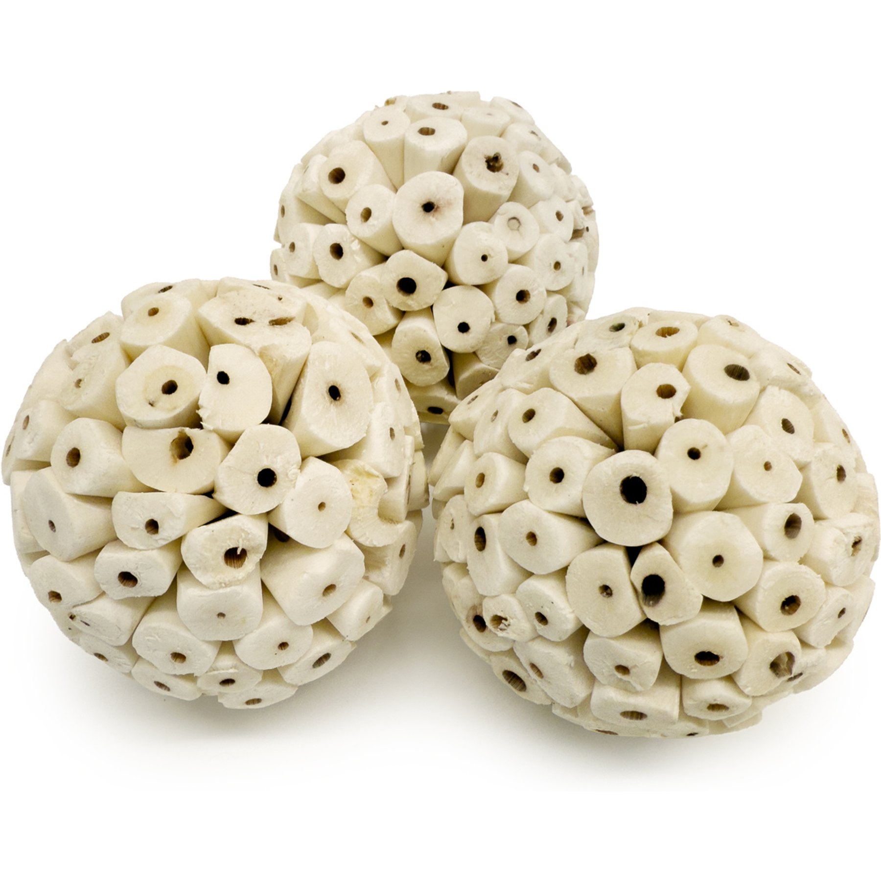 Natures Instincts Sola Ata Ball Exercise Chew Small Animal Toy, 3.15-in, Natural, 3 count