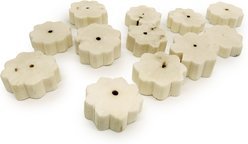 Natures Instincts Sola Coin Flowers Exercise Chew Small Animal Toy, 1.25-in, Natural, 12 count