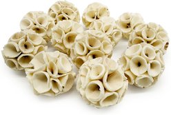 Natures Instincts Sola Crape Ball Exercise Chew Small Animal Toy, 1.57-in, Natural, 12 count
