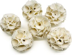 Natures Instincts Sola Crape Ball Exercise Chew Small Animal Toy, 2.36-in, Natural, 6 count