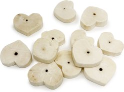 Natures Instincts Sola Love Hearts Exercise Chew Small Animal Toy, 1.25-in, Natural, 12 count