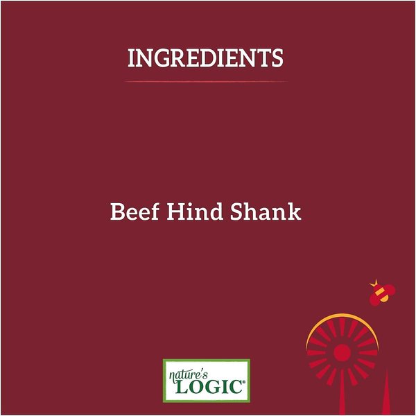 Nature's Logic 100% Natural 7- 8" Center Cut Hind Shank Bone, Dog Chew Treat