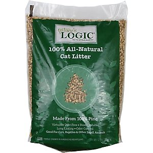 Nature's Logic 100% Natural Pine Unscented Non-Clumping Litter for Cats & Small Pets, 12-lb bag