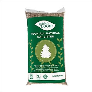 Nature's Logic 100% Natural Pine Unscented Non-Clumping Litter for Cats & Small Pets, 24-lb bag