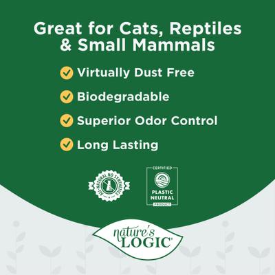 Show full view: Nature's Logic 100% Natural Pine Unscented Non-Clumping Litter for Cats & Small Pets, 24-lb bag slide 4 of 8