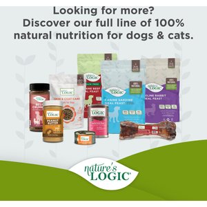 Nature's Logic 100% Natural Beef Crumble Dry Dog & Cat Food Topper, 8-oz bottle