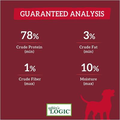 Show full view: Nature's Logic 100% Natural Beef Lung Dehydrated Dog & Cat Treats, 1-lb bag slide 7 of 10