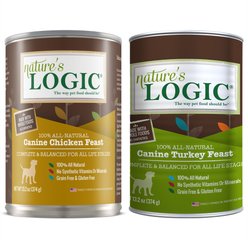 Nature's Logic Canine Chicken Feast + Turkey Feast Canned Dog Food