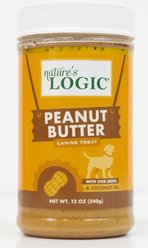 Nature's Logic 100% Natural Canine Peanut Butter Spread Lickable Dog Treat, 12-oz jar
