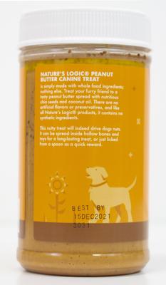 Show full view: Nature's Logic 100% Natural Canine Peanut Butter Spread Lickable Dog Treat, 12-oz jar slide 4 of 11