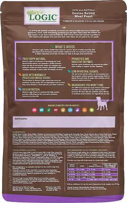 Show full view: Nature's Logic 100% Natural Canine Rabbit Meal Feast All Life Stages Dry Dog Food, 13-lb bag slide 4 of 12
