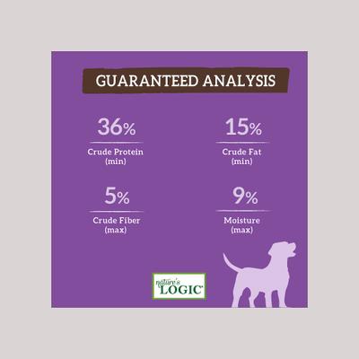 Show full view: Nature's Logic 100% Natural Canine Rabbit Meal Feast All Life Stages Dry Dog Food, 25-lb bag slide 9 of 12